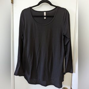 LuLaRoe Solid Black Long Sleeve Shirt